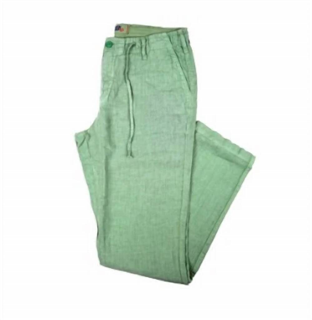 NEW BENSON men's key west linen pant in jade